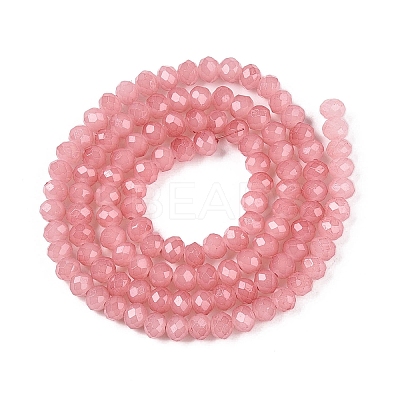 Baking Paint Imitation Jade Glass Bead Strands LS-DGLA-A034-J4MM-A31-1