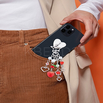 Alloy Enamel Pendant Decorations AJEW-LP0005-82-1