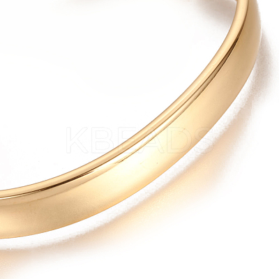 Ion Plating(IP) 304 Stainless Steel Cuff Bangles X-STAS-I110-10-4mm-G-1