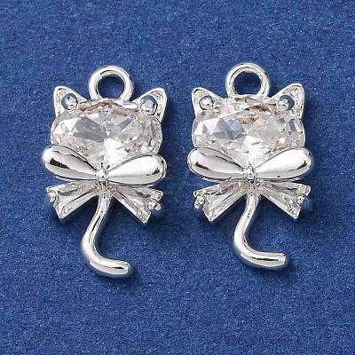 Brass with Cubic Zirconia Pendants KK-L270-08S-1