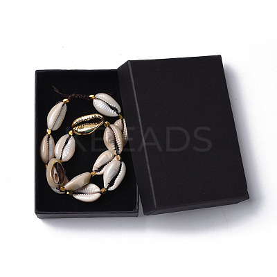 Cowrie Shell Braided Choker Necklaces NJEW-JN02387-01-1