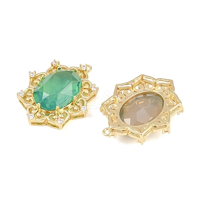 Brass Micro Pave Clear Cubic Zirconia Pendants KK-H257-11G-1