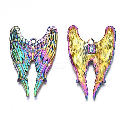 Rack Plating Rainbow Color Alloy Big Pendants PALLOY-N163-131A-1