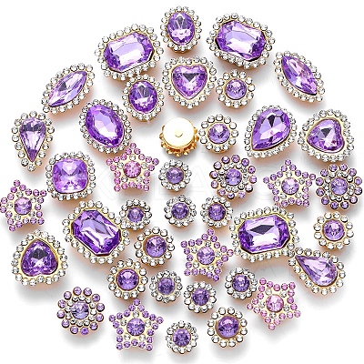 Teardrop/Heart/Star Sew on Rhinestones GACR-TAC0002-01E-1