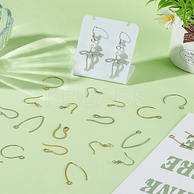 20Pcs 10 Styles 304 Stainless Steel Earring Hooks STAS-LP0001-55-1
