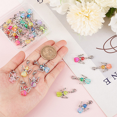 Eco-Friendly Transparent Acrylic Pendants PALLOY-SC0004-15-1