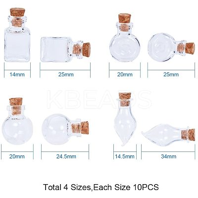Glass Jar Glass Bottles AJEW-PH0015-06-1