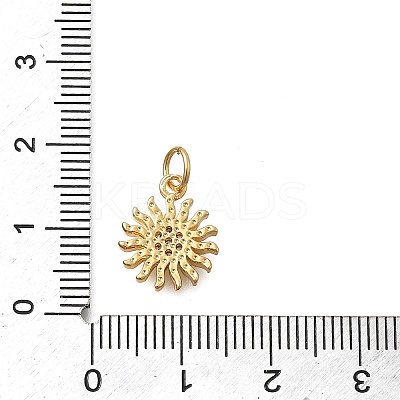 Brass Micro Pave Cubic Zirconia Pendants KK-D431-019G-1