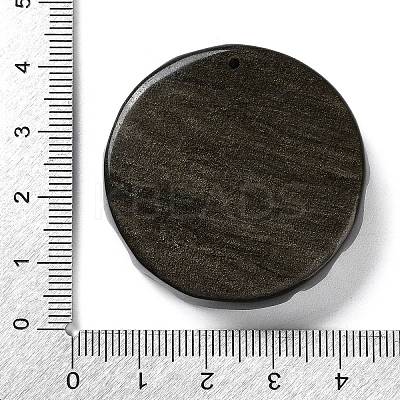 Natural Golden Sheen Obsidian Carved Pendants G-G098-05-1