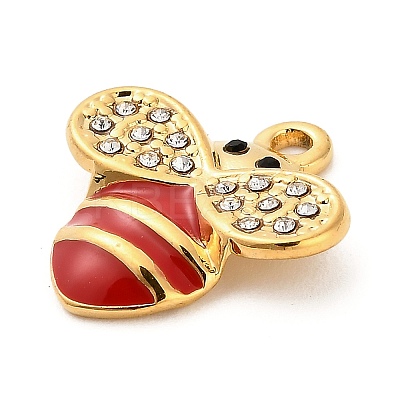 304 Stainless Steel Crystal Rhinestone Pendants STAS-P385-08G-B-1