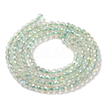 Electroplate Transparent Glass Beads Strands LS-GLAA-H021-01B-FR07-1