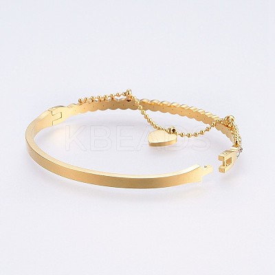 304 Stainless Steel Bangles BJEW-P223-09G-1