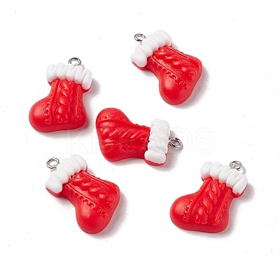 Christmas Theme Opaque Resin Pendants LS-FIND-E025-18-1