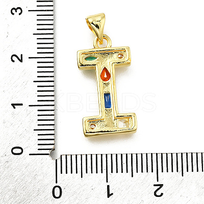 Brass Micro Pave Clear Cubic Zirconia Pendants KK-G521-01G-I-01-1