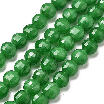 Natural Dyed White Jade Beads Strands G-C179-A6mm-09-1
