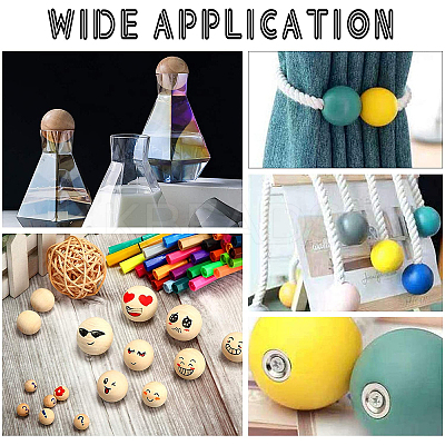 Natural Wooden Round Ball WOOD-PH0001-28-1