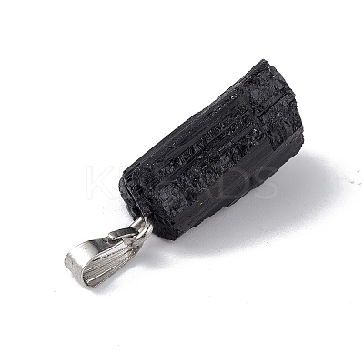 Natural Black Tourmaline Pendants G-F739-01P-1