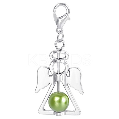 Alloy Angel Pendant Decorations KEYC-PW0009-04K-1