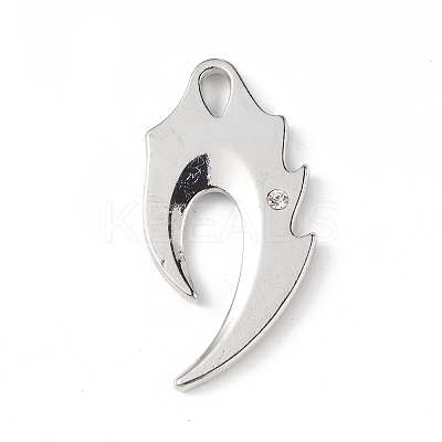 Alloy Rhinestone Pendants PALLOY-M206-09P-1