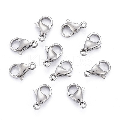 Tarnish Resistant 304 Stainless Steel Lobster Claw Clasps X-STAS-AB11-1