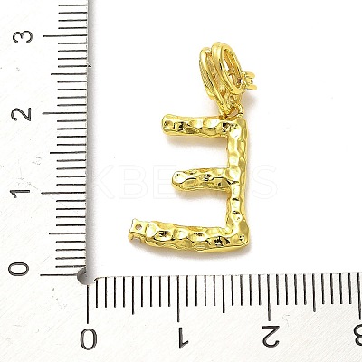 Rack Plating Brass Micro Pave Cubic Zirconia European Dangle Charms KK-L210-015G-E-1