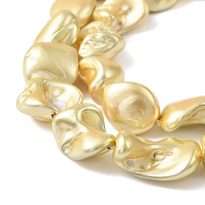 Electroplated Shell Pearl Beads Strands BSHE-A001-01B-1