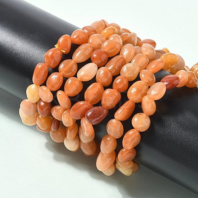 Natural Red Aventurine Beads Stretch Bracelets for Men Women BJEW-I320-01A-1