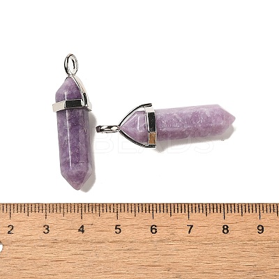 Natural Lepidolite Pointed Pendants G-G025-01P-30-1