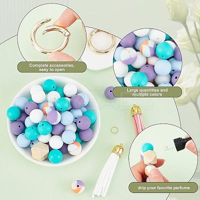 DIY Charm Keychain Wristlet Making Kit DIY-CA0004-51-1