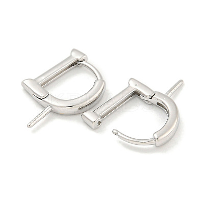 Brass Hoop Earring Findings KK-S386-03P-1