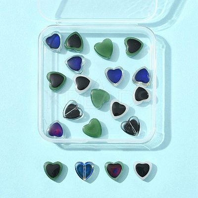 20Pcs 5 Colors Two Tone Glass Mood Beads GLAA-FS0002-33-1