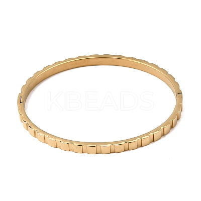 304 Stainless Steel Textured Hinged Cuff Bangles for Women SA-CBAC920-18G-1