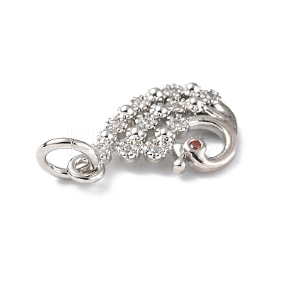 Brass Micro Pave Cubic Zirconia Charms ZIRC-F131-20P-1