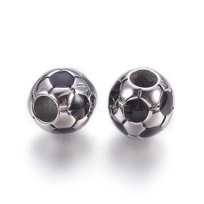 304 Stainless Steel Enamel European Beads STAS-P212-16P-1