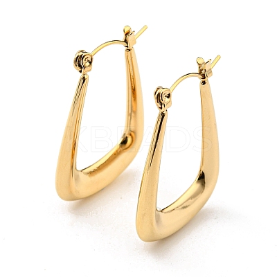 304 Stainless Steel Trapezoid Hoop Earrings EJEW-R154-02G-1