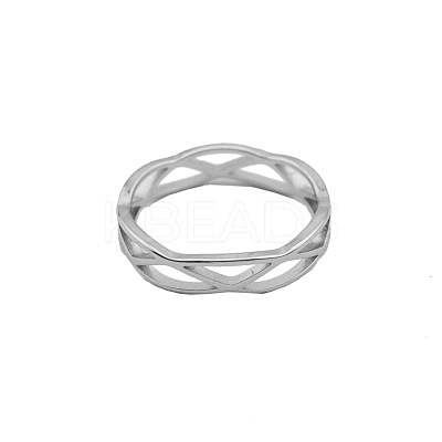 Cross 201 Stainless Steel Finger Rings FS-WG7A805-10-1