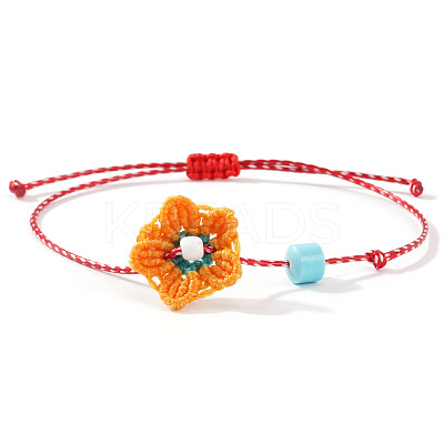 Handmade Waxed Cord Braided Bracelets AY6602-3-1