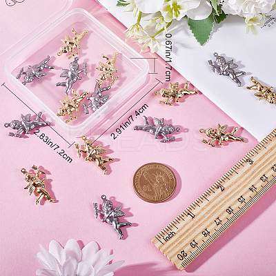 28Pcs 2 Colors Valentine's Day 304 Stainless Steel Pendants STAS-BBC0002-77-1