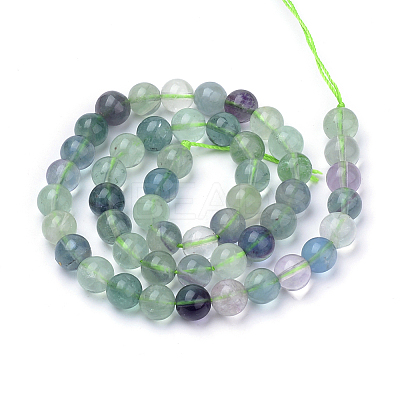 Natural Fluorite Beads Strands G-S150-38-6mm-1