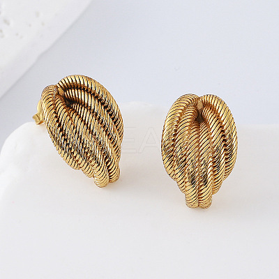 Geometric 304 Stainless Steel Stud Earrings for Women PP5518-1