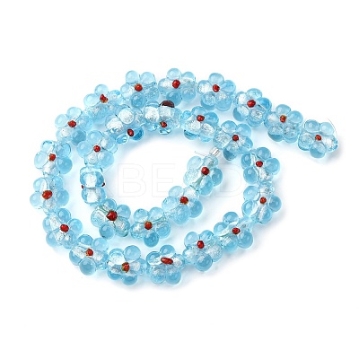 Handmade Silver Foil Glass Lampwork Beads LS-FOIL-T001-02J-1
