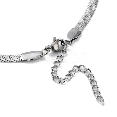 Non-Tarnish 304 Stainless Steel Herringbone Chain Necklaces NJEW-P282-03P-1