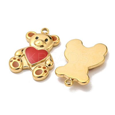 304 Stainless Steel Enamel Pendants X-STAS-L022-165G-1