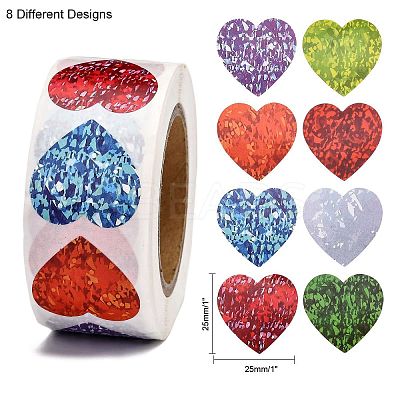 Heart Shaped Stickers Roll LS-DIY-K027-A16-1