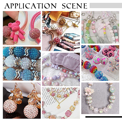 20Pcs Polymer Clay Rhinestone Beads RB-PH0001-47-1
