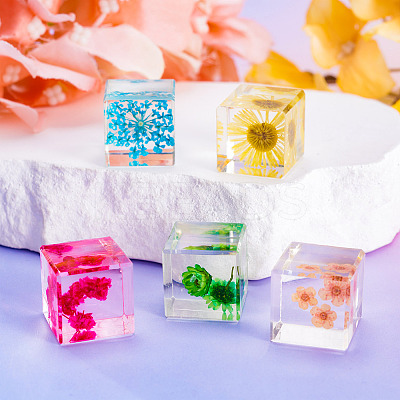 5Pcs 5 Colors Resin Cube Fridge Magnet Home Decoration Accessoriesa FIND-TA0005-87-1