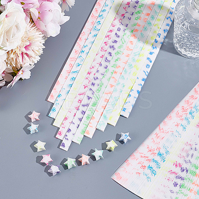 3 Sets 10 Colors Luminous Lucky Star Origami Paper DIY-CP0010-81-1