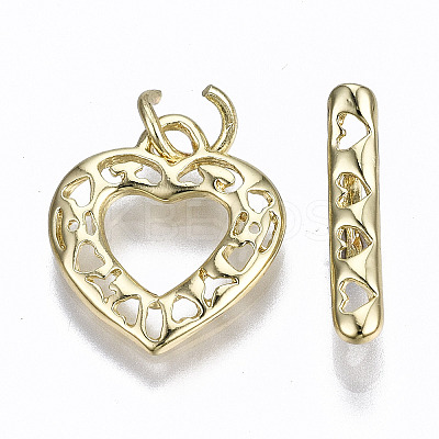 Brass Toggle Clasps KK-T057-056-NF-1