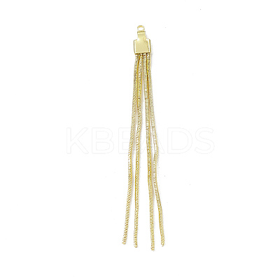 Brass Round Snake Chains Tassel Big Pendants KK-P227-07G-1