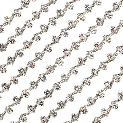 S-shaped Glass Rhinestone and Iron Cup Chains DIY-WH20032-25S-01-1